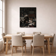 Gallery-wrapped canvas print of Thomas Eakins's The Gross Clinic displayed on a wall in a dining room