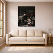 Gallery-wrapped canvas print of Thomas Eakins's The Gross Clinic displayed on a wall in a living room