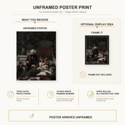 Thomas Eakins - The Gross Clinic poster print size comparison and framing display infographic