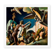 Thomas Hart Benton's 'Bootleggers' painting reproduced as a rolled canvas print