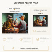 Thomas Hart Benton - Discussion poster print size comparison and framing display infographic