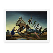 Thomas Hart Benton's 'Flood Disaster' painting reproduced as a rolled canvas print