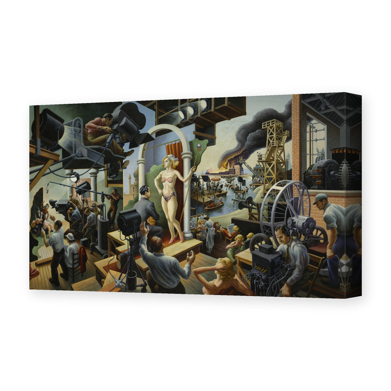 Thomas Hart Benton's 'Hollywood' painting reproduced as a gallery-wrapped canvas print