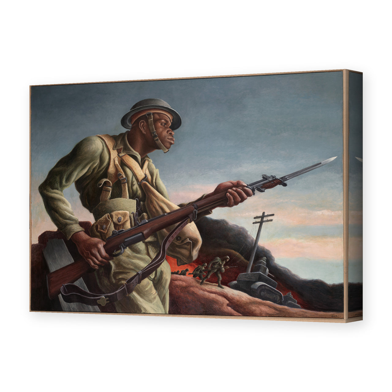 Thomas Hart Benton's 'Negro Soldier' painting reproduced as a gallery-wrapped canvas print