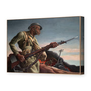 Thomas Hart Benton's 'Negro Soldier' painting reproduced as a gallery-wrapped canvas print