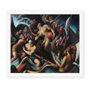 Thomas Hart Benton's 'People of Chilmark' painting reproduced as a rolled canvas print