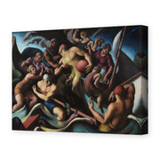 Thomas Hart Benton's 'People of Chilmark' painting reproduced as a gallery-wrapped canvas print