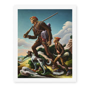 Thomas Hart Benton's 'The Kentuckian' painting reproduced as a rolled canvas print