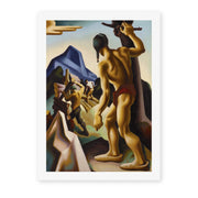 Thomas Hart Benton's 'The Lost Hunting Ground' painting reproduced as a rolled canvas print
