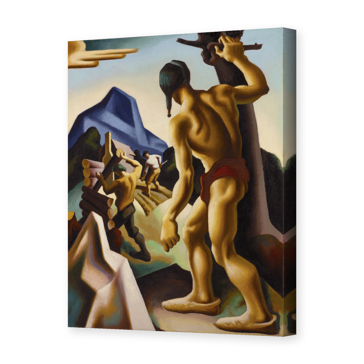 Thomas Hart Benton's 'The Lost Hunting Ground' painting reproduced as a gallery-wrapped canvas print