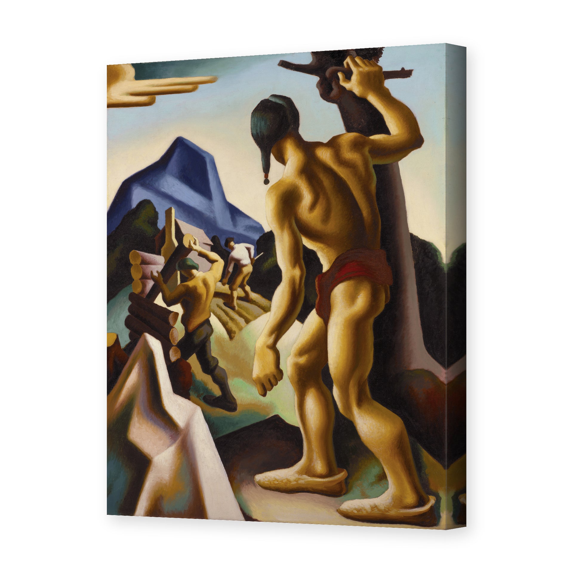 Thomas Hart Benton's 'The Lost Hunting Ground' painting reproduced as a gallery-wrapped canvas print