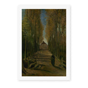 Vincent van Gogh's 'Avenue of Poplars in Autumn' painting reproduced as a rolled canvas print