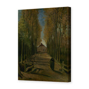 Vincent van Gogh's 'Avenue of Poplars in Autumn' painting reproduced as a gallery-wrapped canvas print