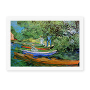 Vincent van Gogh's 'Bank of the Oise at Auvers' painting reproduced as a rolled canvas print