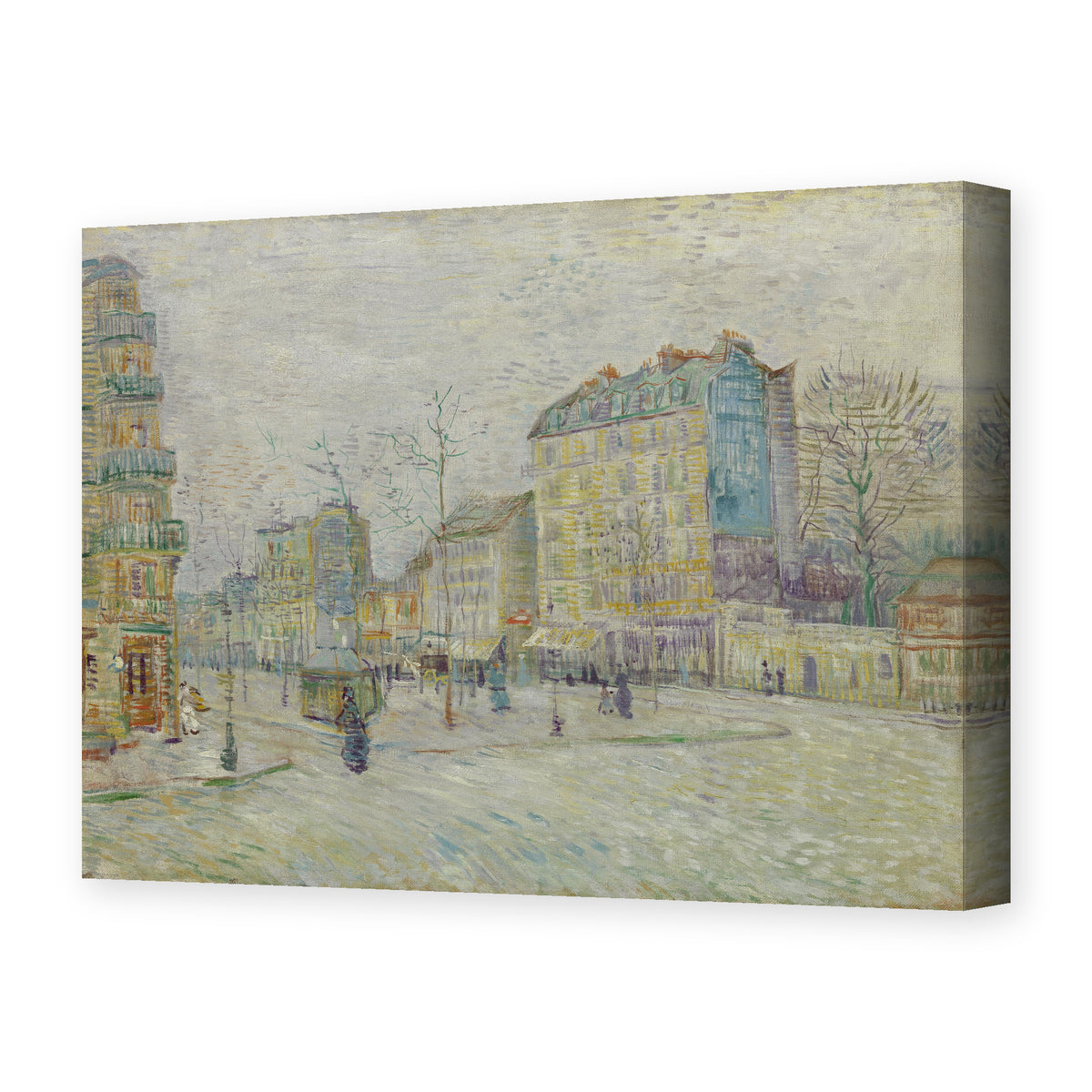 Vincent van Gogh's 'Boulevard De Clichy' painting reproduced as a gallery-wrapped canvas print