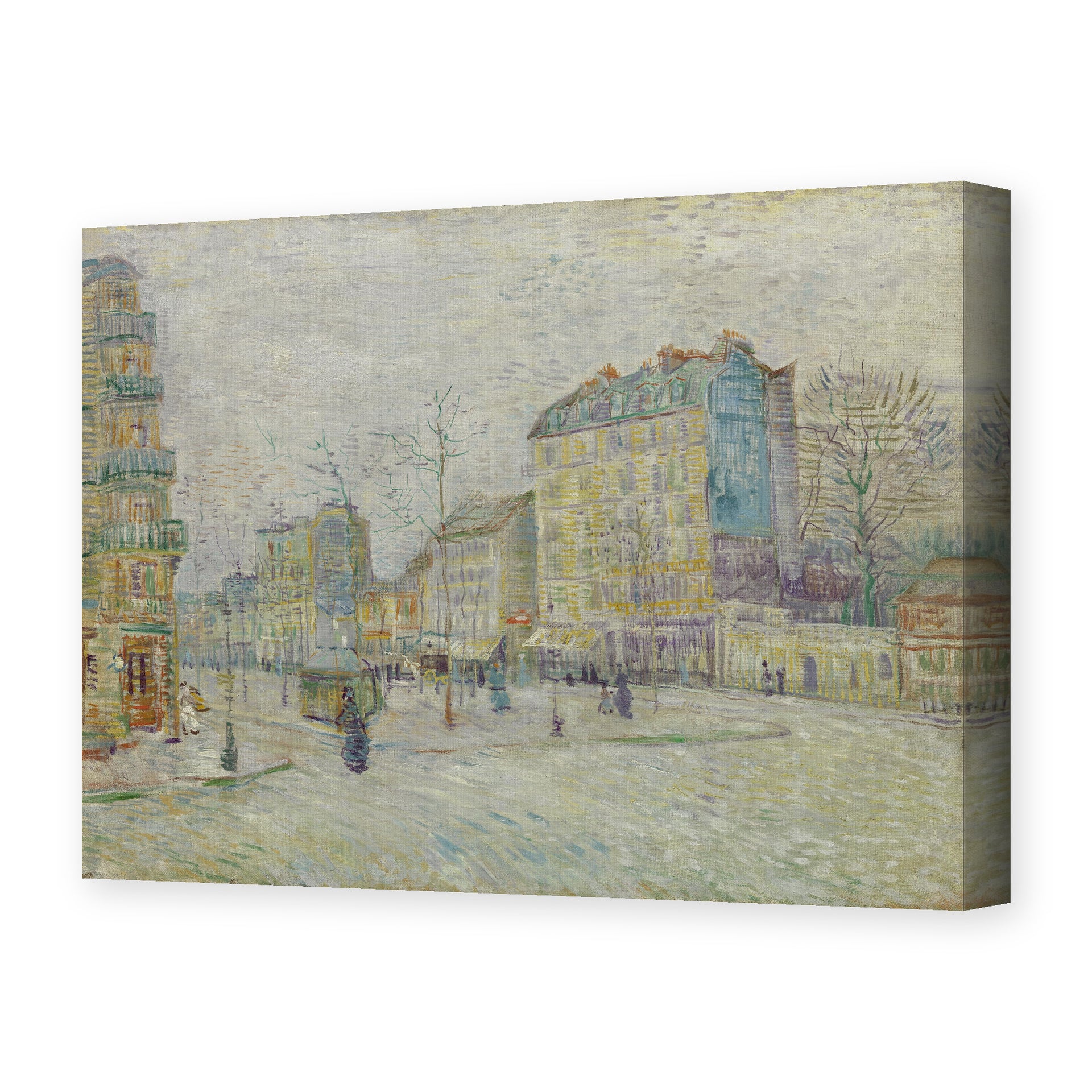 Vincent van Gogh's 'Boulevard De Clichy' painting reproduced as a gallery-wrapped canvas print