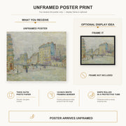 Vincent van Gogh - Boulevard De Clichy poster print size comparison and framing display infographic