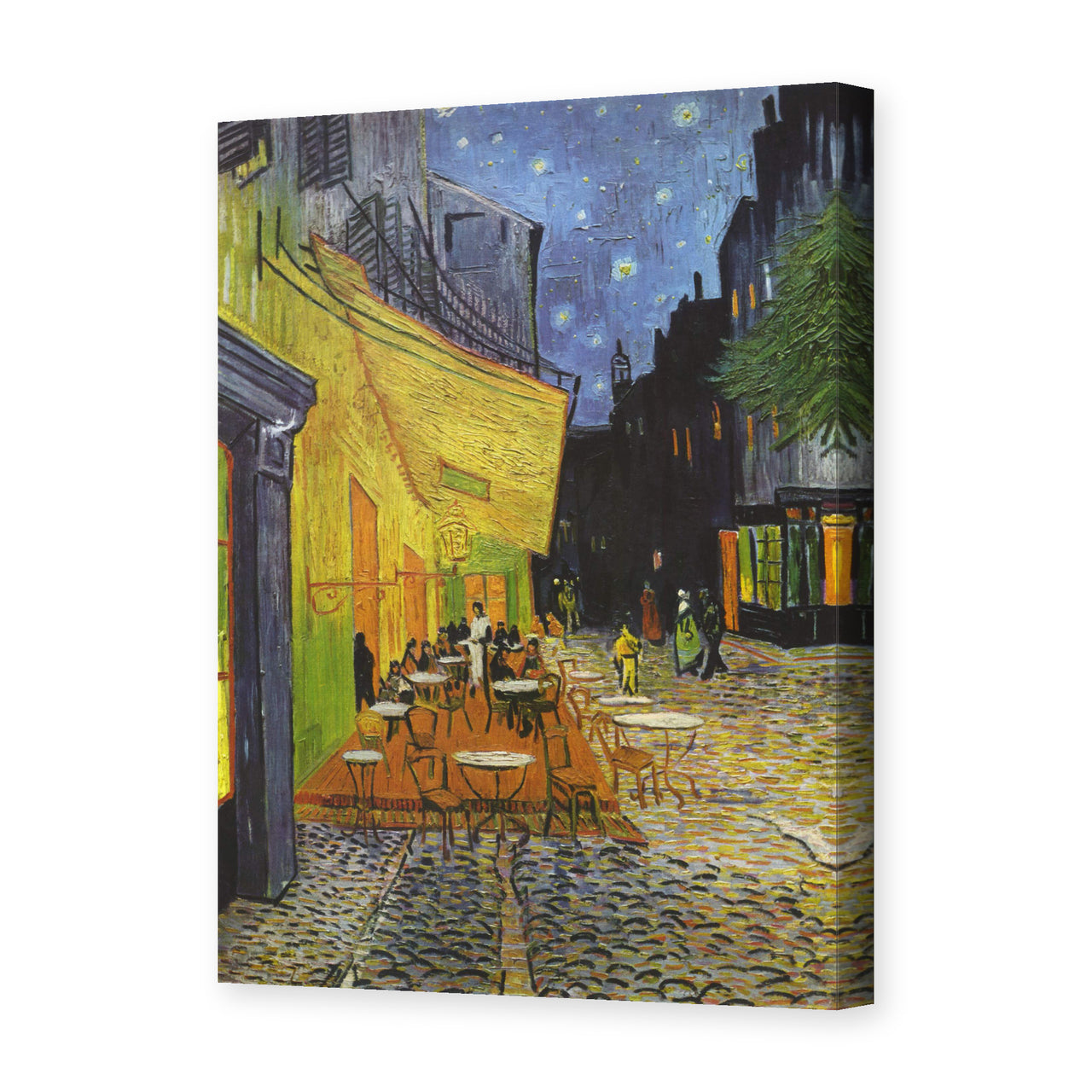 Vincent van Gogh's 'Cafe Terrace at Night' painting reproduced as a gallery-wrapped canvas print