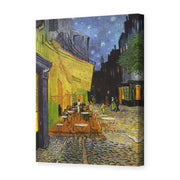 Vincent van Gogh's 'Cafe Terrace at Night' painting reproduced as a gallery-wrapped canvas print