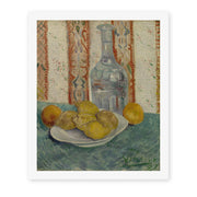 Vincent van Gogh's 'Carafe and Dish with Citrus Fruit' painting reproduced as a rolled canvas print
