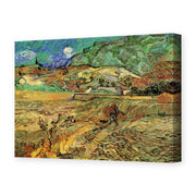Vincent van Gogh's 'Enclosed Wheat Field with Peasant' painting reproduced as a gallery-wrapped canvas print
