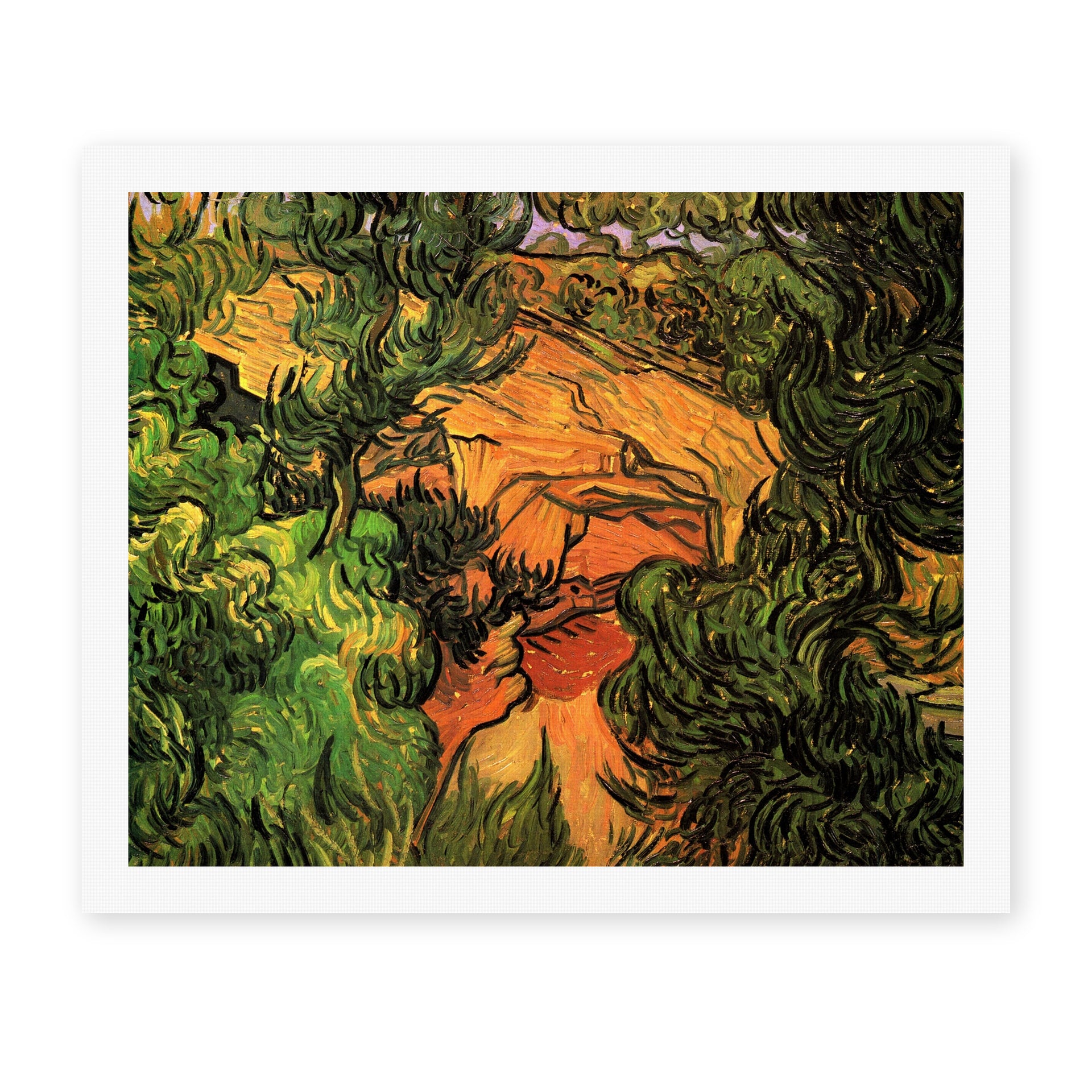 Vincent van Gogh's 'Entrance to a Quarry' painting reproduced as a rolled canvas print