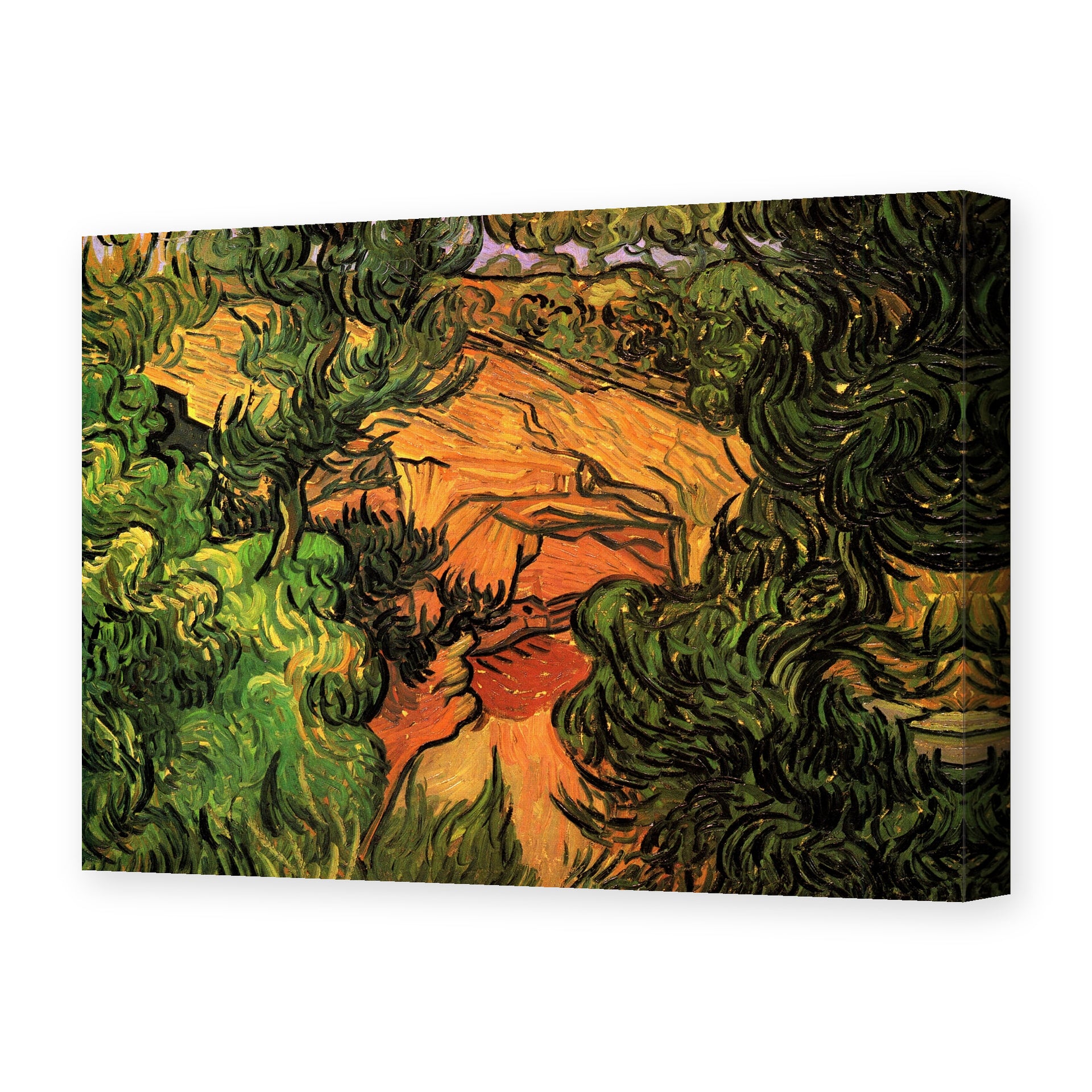 Vincent van Gogh's 'Entrance to a Quarry' painting reproduced as a gallery-wrapped canvas print