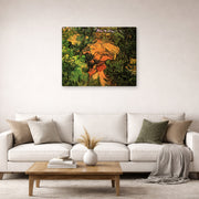 Gallery-wrapped canvas print of Vincent van Gogh's Entrance to a Quarry displayed on a wall in a living room