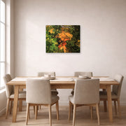 Unframed poster print of Vincent van Gogh's Entrance to a Quarry displayed on a wall in a dining room