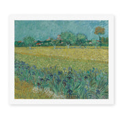 Vincent van Gogh's 'Field with Flowers Near Arles' painting reproduced as a rolled canvas print