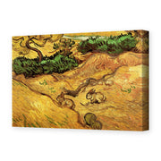 Vincent van Gogh's 'Field with Two Rabbits' painting reproduced as a gallery-wrapped canvas print
