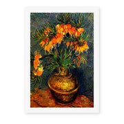 Vincent van Gogh's 'Fritillaries in a Copper Vase' painting reproduced as a rolled canvas print