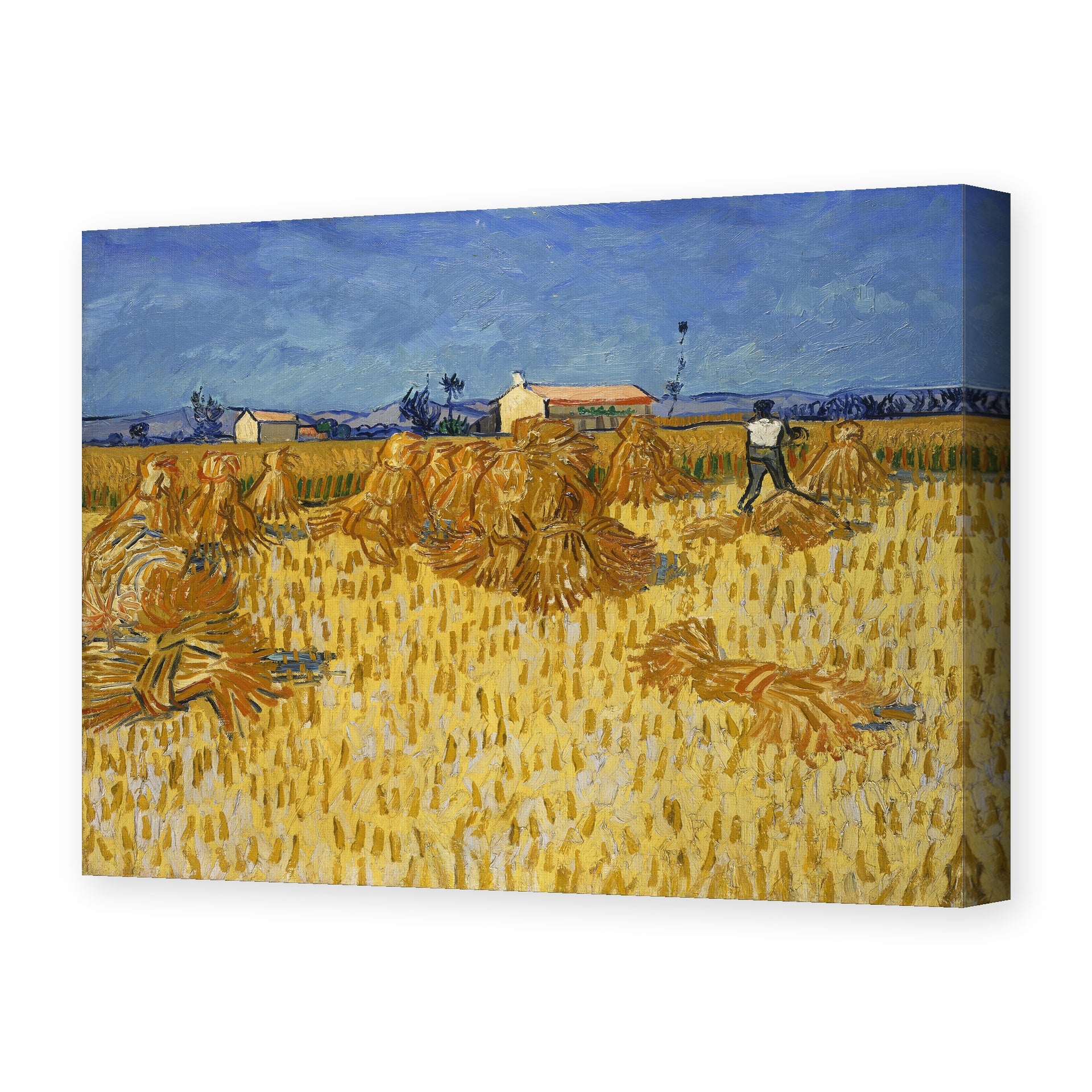 Vincent van Gogh's 'Harvest in Provence' painting reproduced as a gallery-wrapped canvas print
