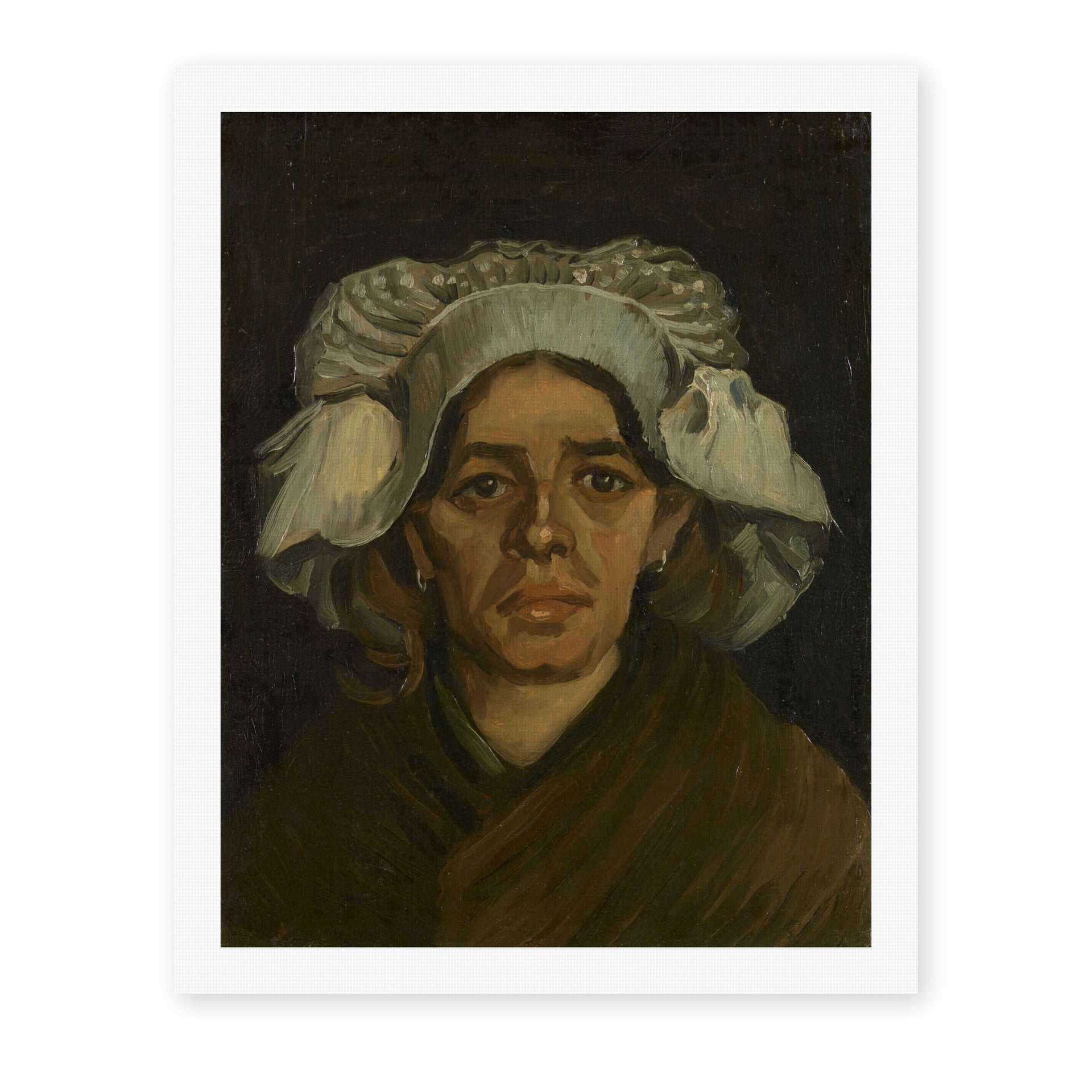 Vincent van Gogh's 'Head of a Woman' painting reproduced as a rolled canvas print