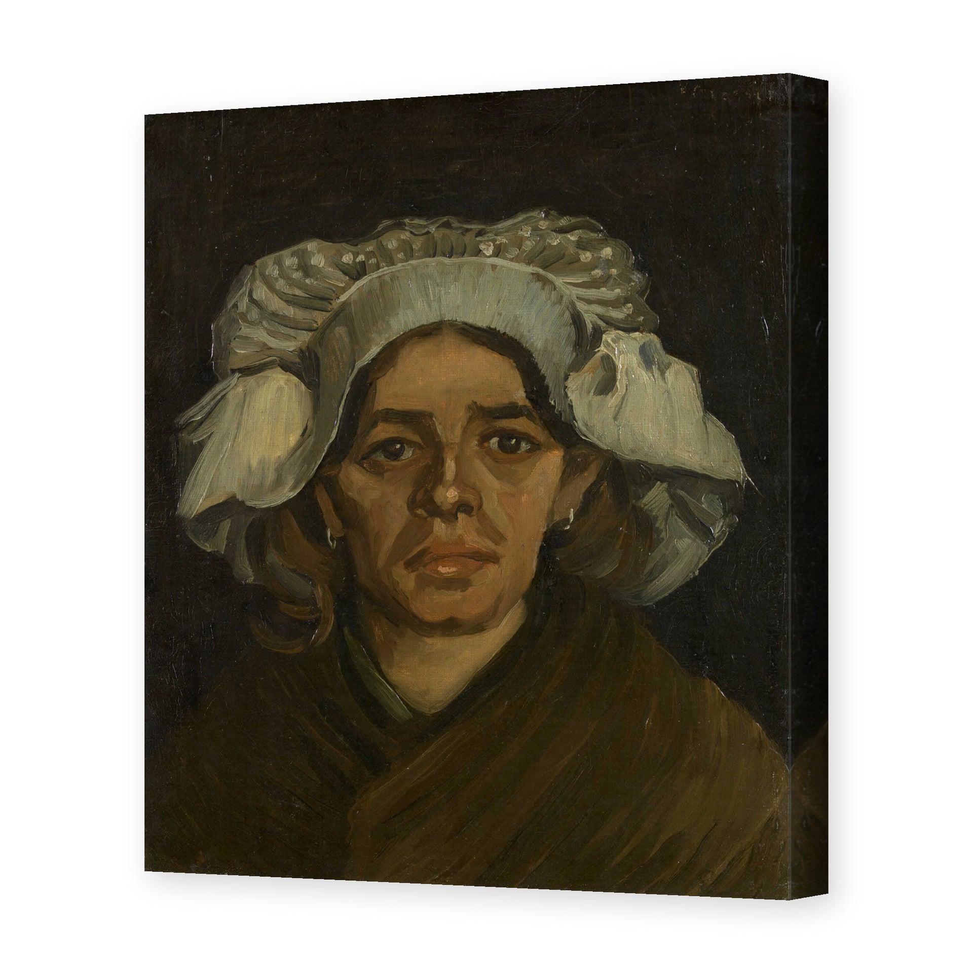 Vincent van Gogh's 'Head of a Woman' painting reproduced as a gallery-wrapped canvas print