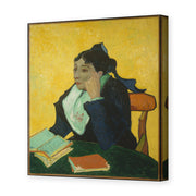 Vincent van Gogh's 'L'arlesienne: Madame Ginoux with Gloves and Umbrella' painting reproduced as a gallery-wrapped canvas print
