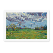 Vincent van Gogh's 'Landscape Under a Stormy Sky' painting reproduced as a rolled canvas print