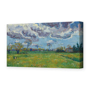 Vincent van Gogh's 'Landscape Under a Stormy Sky' painting reproduced as a gallery-wrapped canvas print