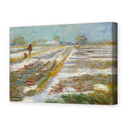 Vincent van Gogh's 'Landscape with Snow' painting reproduced as a gallery-wrapped canvas print