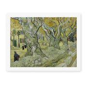 Vincent van Gogh's 'Large Plane Trees' painting reproduced as a rolled canvas print