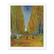 Vincent van Gogh's 'Les Alyscamps' painting reproduced as a rolled canvas print