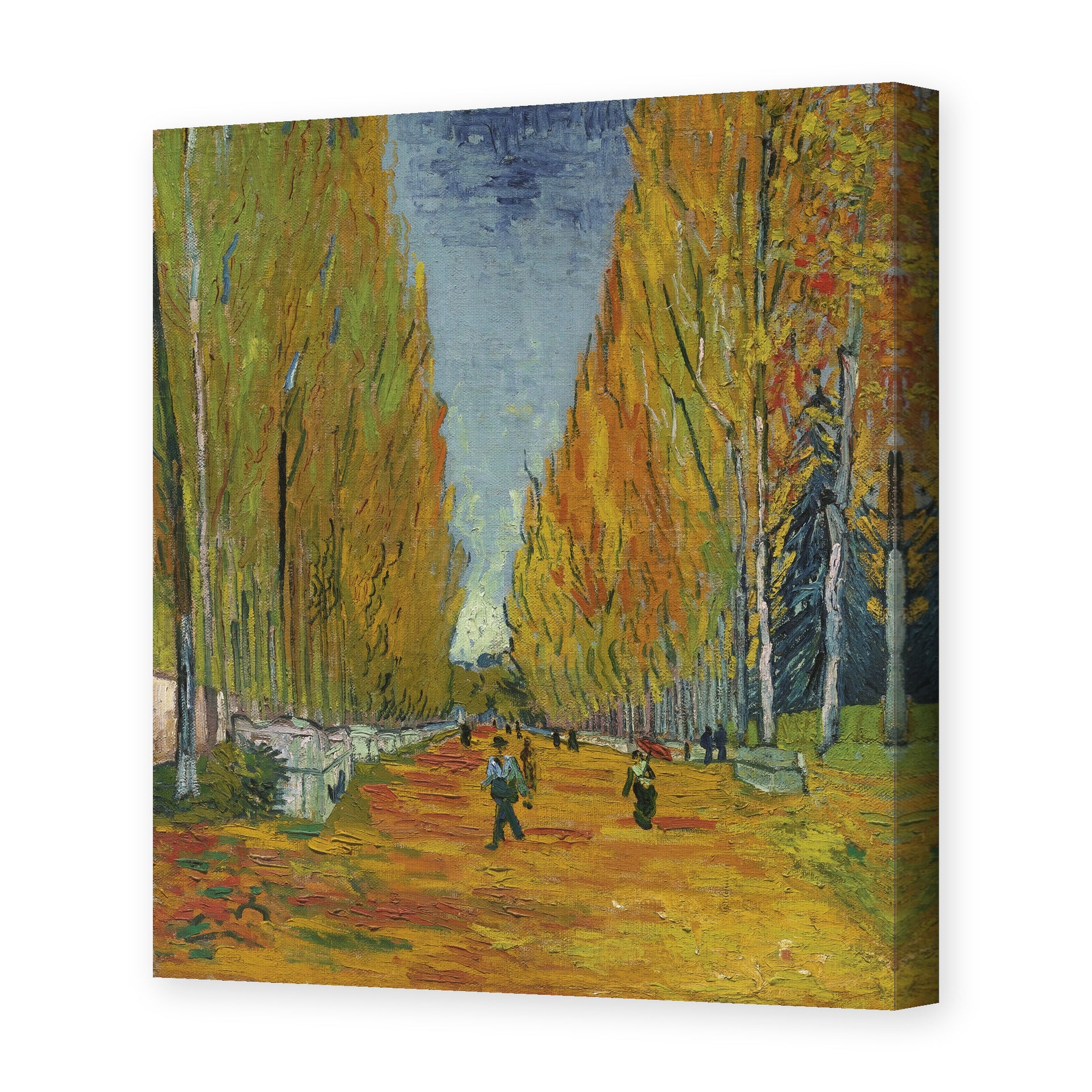 Vincent van Gogh's 'Les Alyscamps' painting reproduced as a gallery-wrapped canvas print