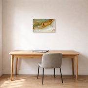 Unframed poster print of Vincent van Gogh's Lying Naked displayed on a wall in a home office