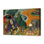Vincent van Gogh's 'Memory of the Garden at Etten (ladies of Arles)' painting reproduced as a gallery-wrapped canvas print