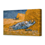Vincent van Gogh's 'Noon Rest from Work' painting reproduced as a gallery-wrapped canvas print