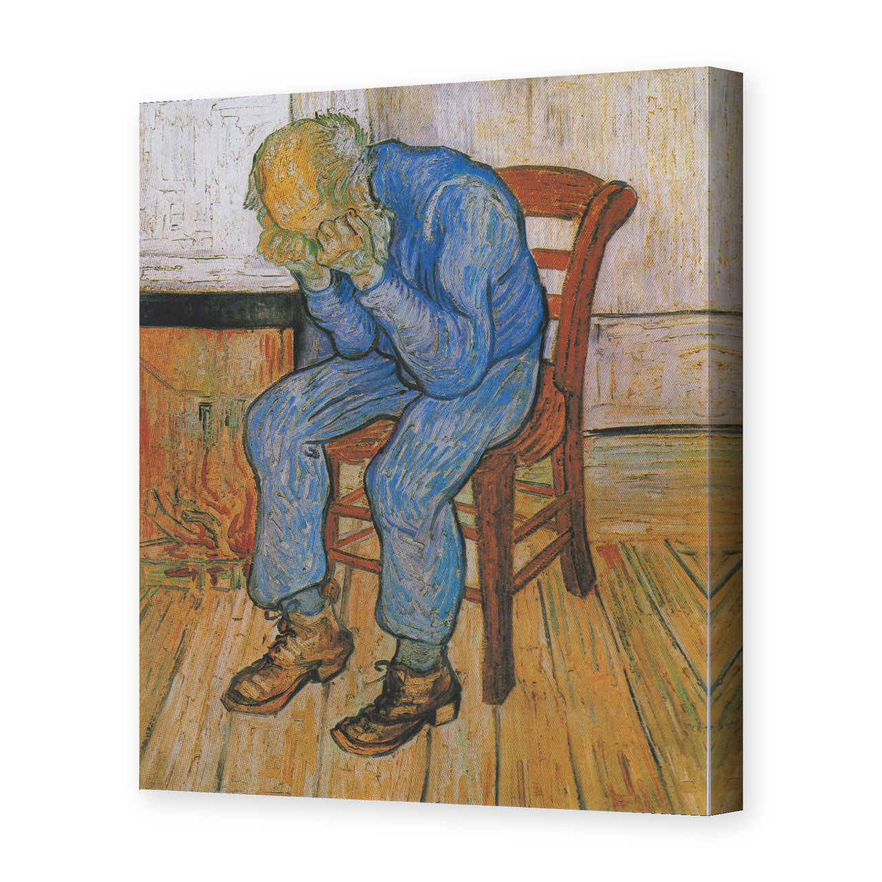 Vincent van Gogh's 'Old Man in Sorrow on the Threshold of Eternity' painting reproduced as a gallery-wrapped canvas print