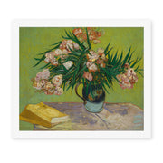 Vincent van Gogh's 'Oleanders' painting reproduced as a rolled canvas print