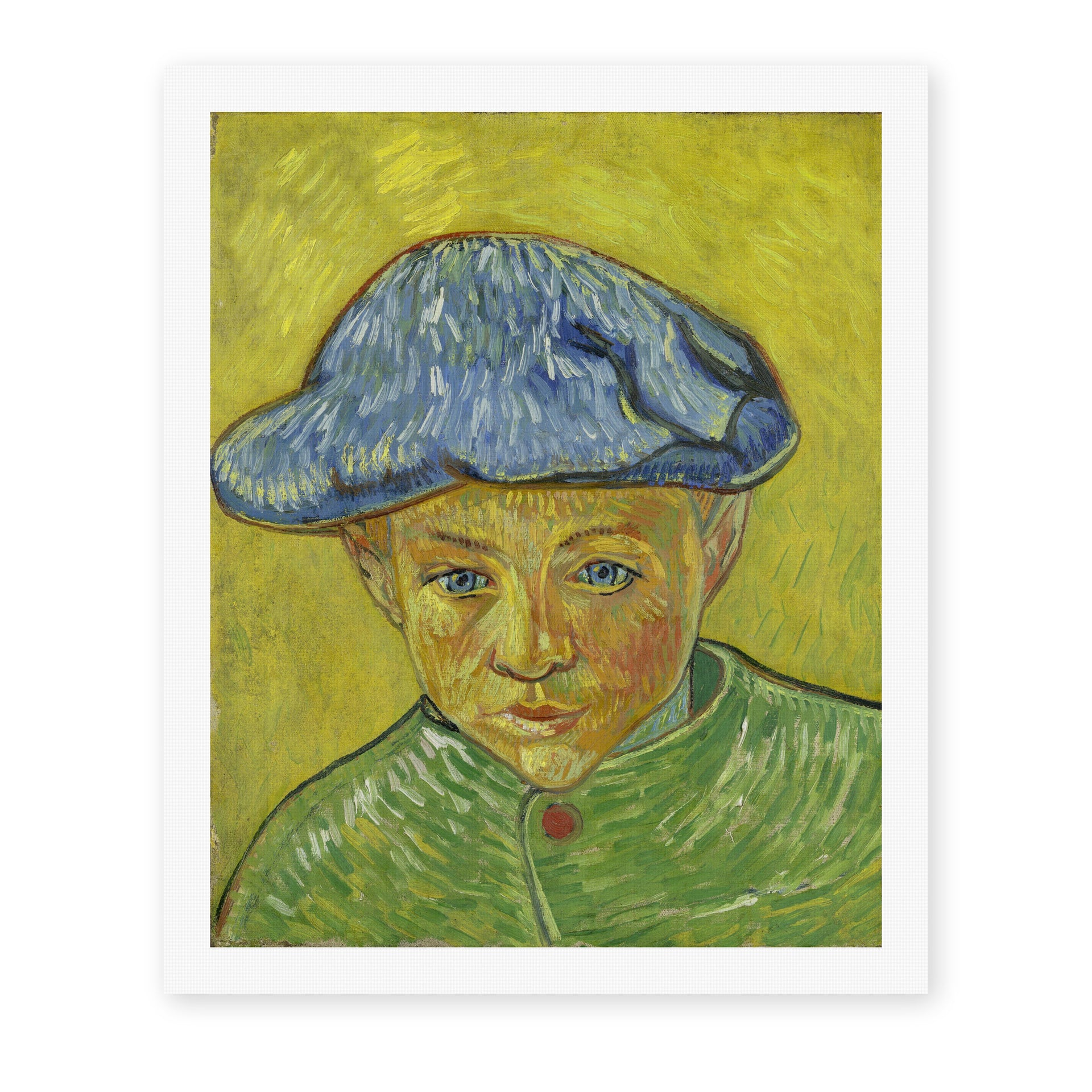 Vincent van Gogh's 'Portrait of Camille Roulin' painting reproduced as a rolled canvas print