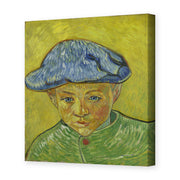 Vincent van Gogh's 'Portrait of Camille Roulin' painting reproduced as a gallery-wrapped canvas print
