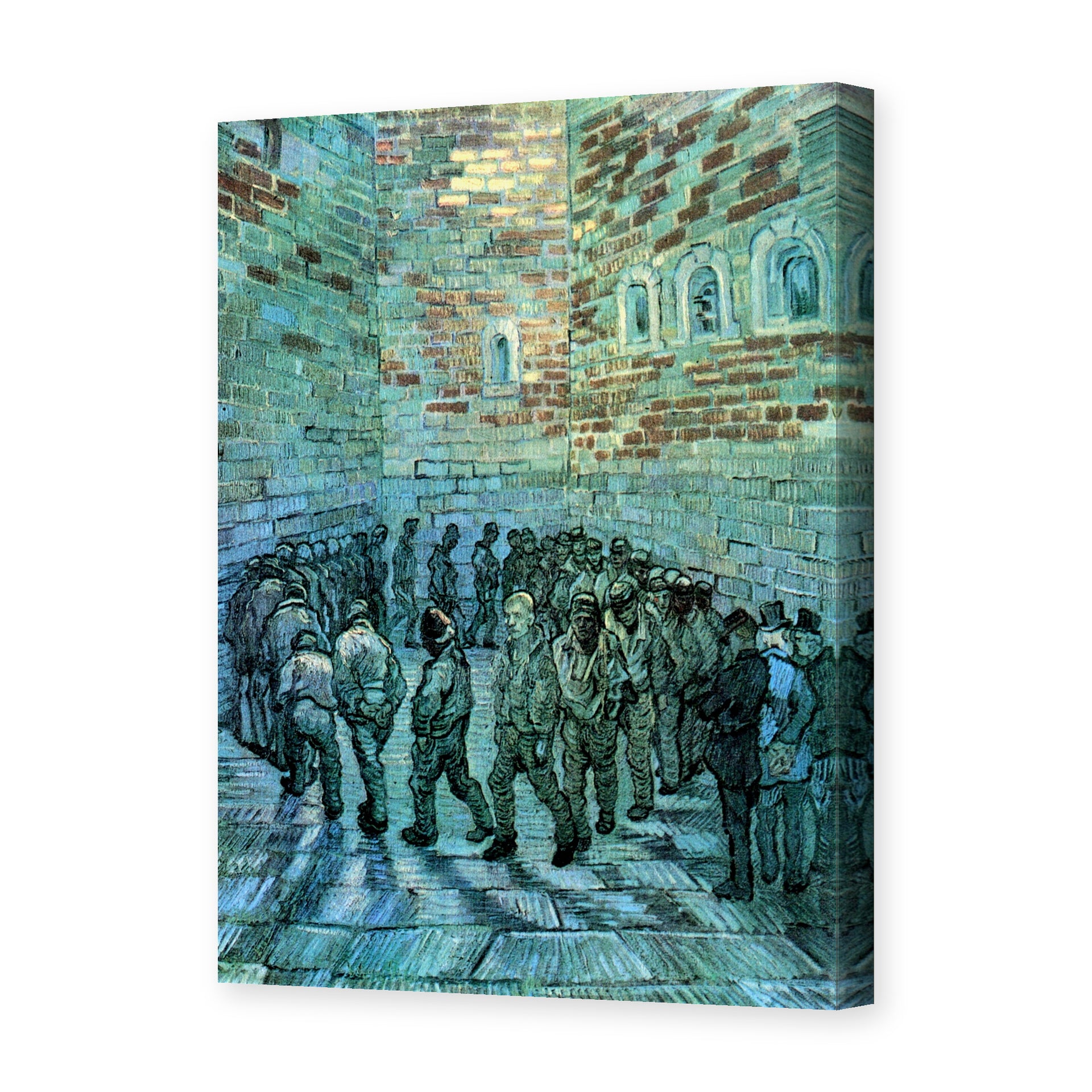 Vincent van Gogh's 'Prisoners Exercising' painting reproduced as a gallery-wrapped canvas print